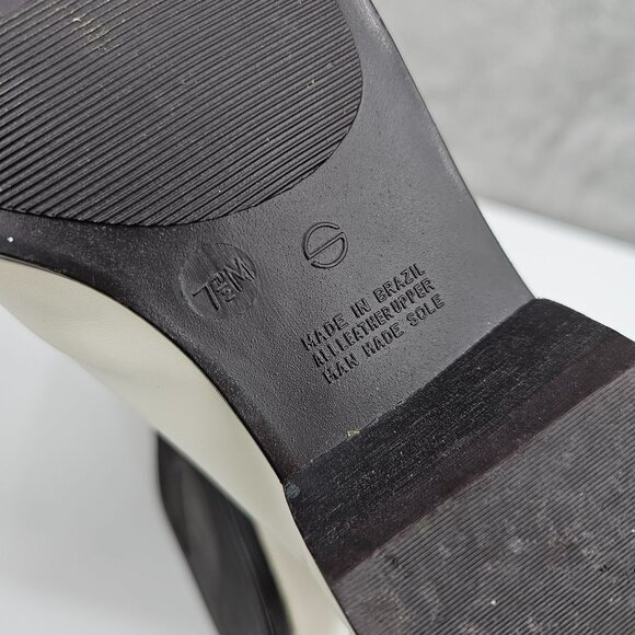 Westies Delbert Loafers 7.5 M Ivory Cream Leather Slip On Retro 90s Y2K Quality - Picture 2 of 15